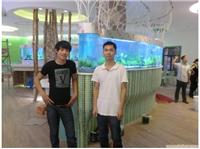 上海无锡订做大型亚克力　观赏鱼缸　子弹头鱼缸订做
