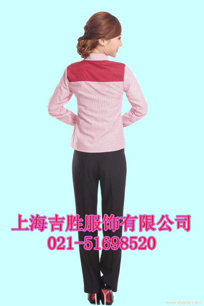 长袖服务员装男女款 酒店饭店制服 餐厅服务员工作服