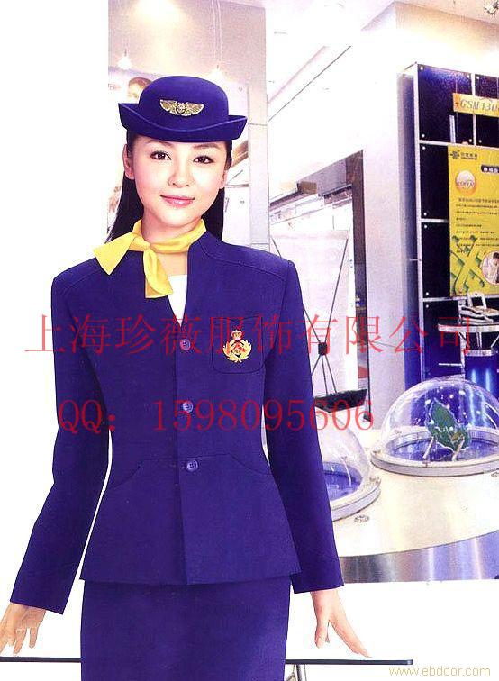 供应2012冬季新款空姐服装 珍薇服饰专业定做空姐服装