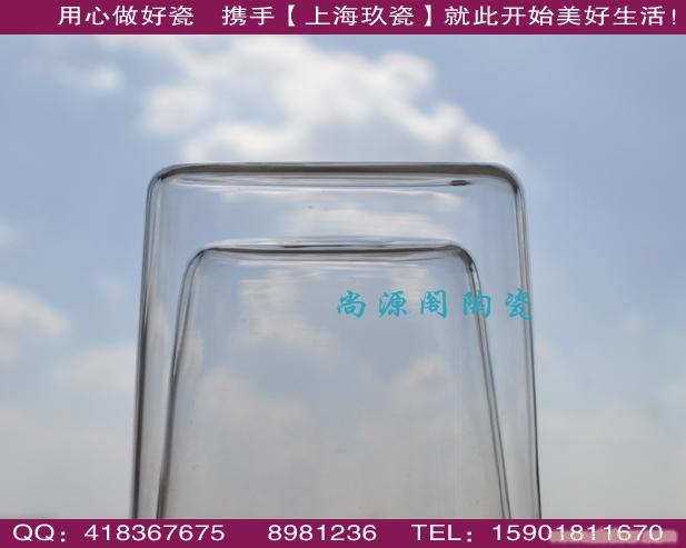 双层玻璃杯-透光杯-花茶玻璃杯定制，冬季暖手玻璃杯订做