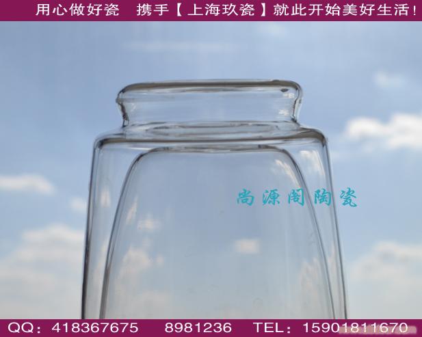 上海双层玻璃杯定制-配防滑硅胶底座