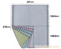 传美80列4层2等分彩色打印纸 