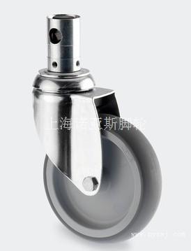 5寸—6寸医疗脚轮/双轮片医疗中控轮/不锈钢医疗脚轮/医疗脚轮/镀鉻医疗脚轮