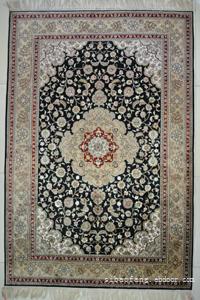 china handmade silk carpet wool carpet tell:5