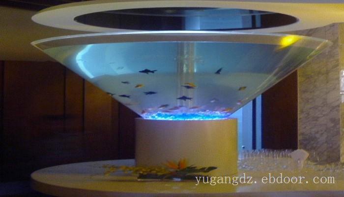 上海亚克力鱼缸定做-弧形亚克力鱼缸设计制作