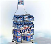 厂家直供加工定制作 各类啤酒品牌形象展示架 铁线铁管钣金展示架