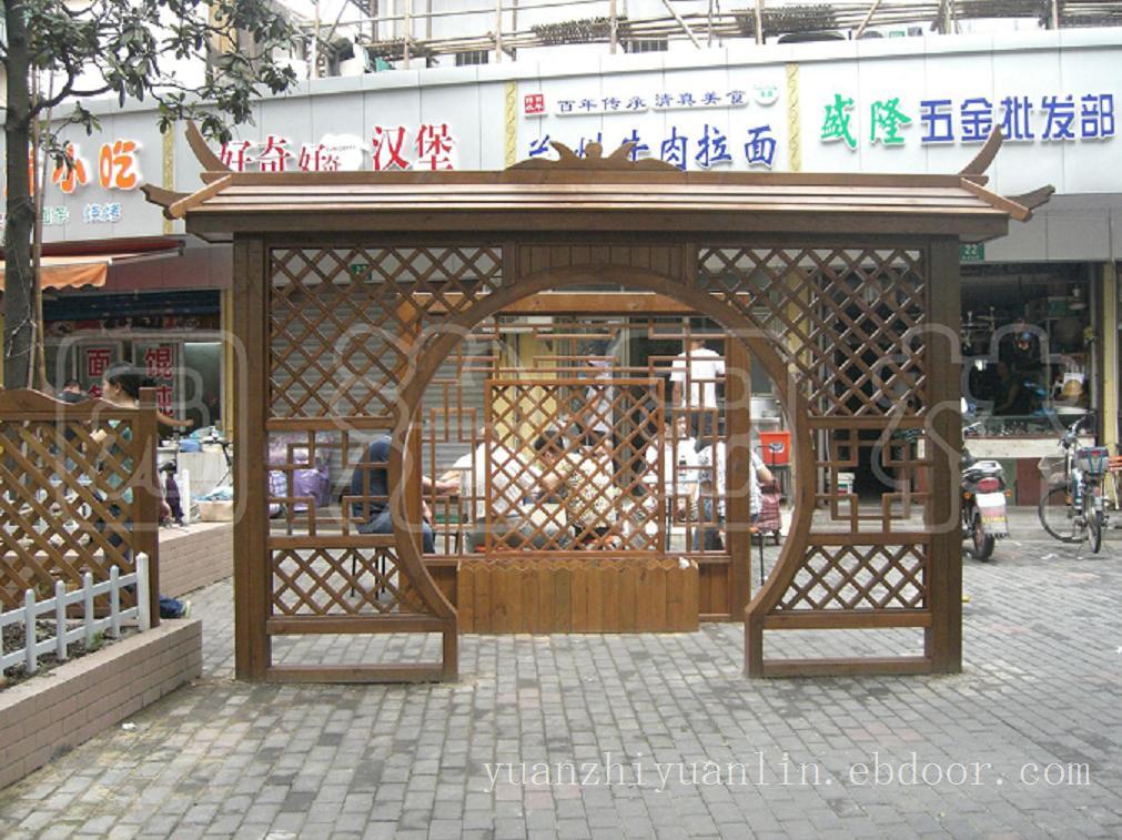防腐木门楼|上海防腐木制作