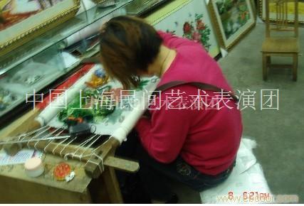 民间刺绣-上海民间刺绣工艺表演