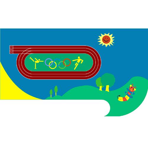 幼儿园彩色操场-塑胶地面