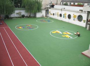 上海塑胶地坪.橡胶跑道.幼儿园彩色操场.塑胶地面