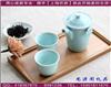 上海特色茶具-粉青瓷茶具，办公室双人份茶具定制批发