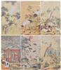 郎世宁款通景六条屏-古董拍卖鉴定中心