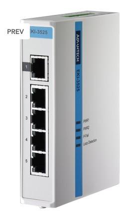 EKI-3525 研华5端口10/100Mbps 非网管型工业以太网交换机