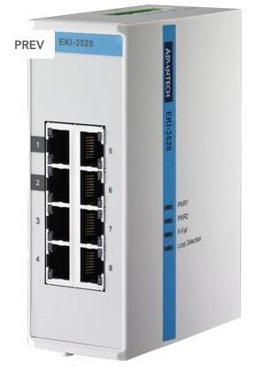 EKI-3528 研华8端口10/100Mbps 非网管型工业以太网交换机