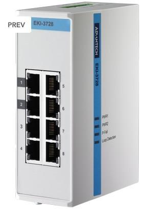 EKI-3728 研华8端口千兆非网管型工业以太网交换机