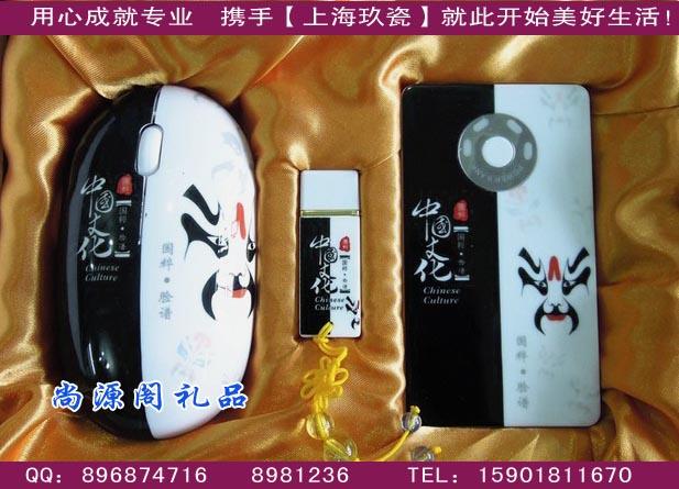 最炫中国风礼品：脸谱陶瓷笔套装专卖