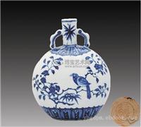 青花喜鹊豋梅抱月瓶成交率，估价
