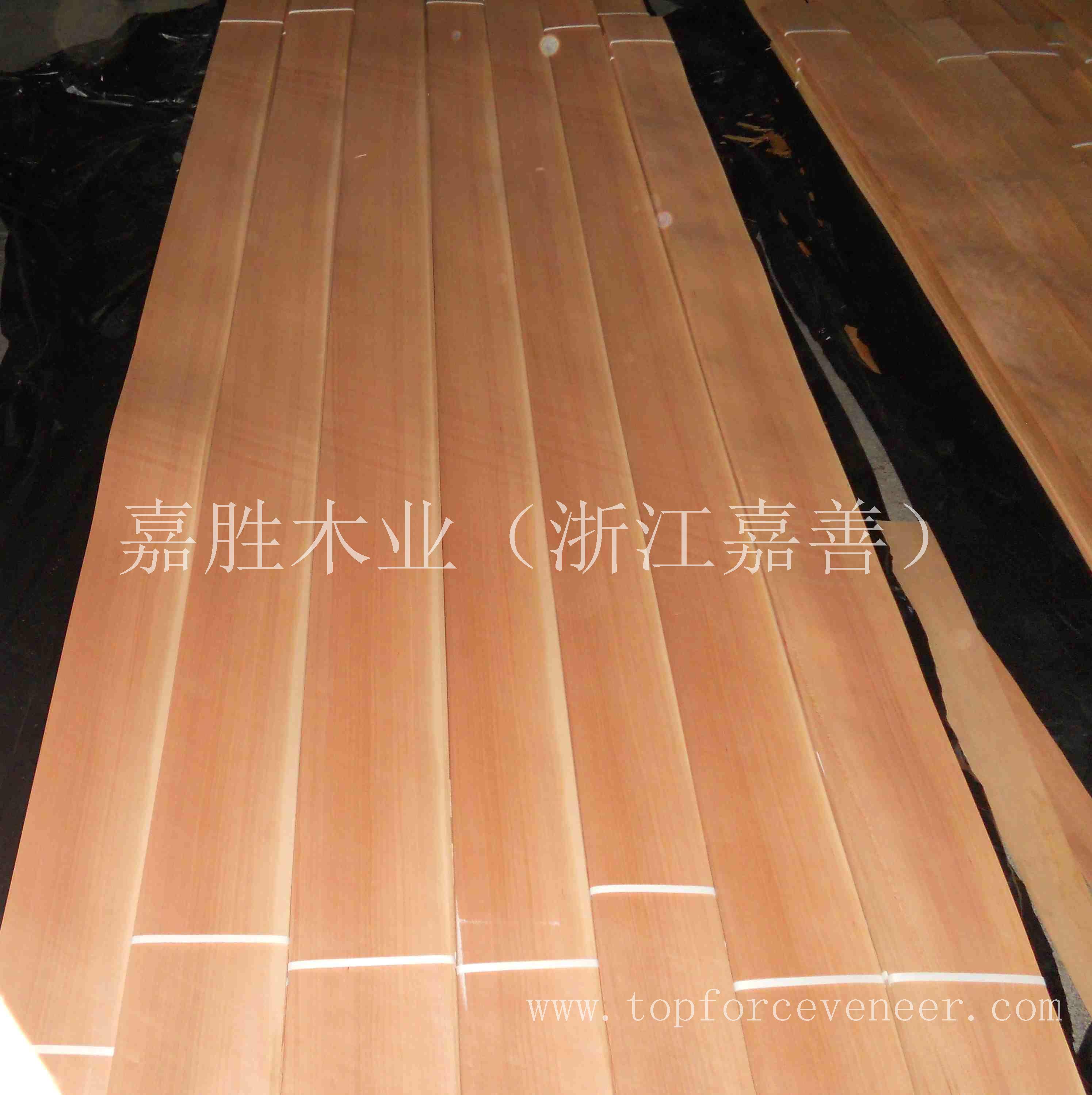 上海美国樱桃直纹木皮AAA-ShangHai American Black Cherry Quarter Cut Veneer 嘉胜木业(浙江嘉善) TOPFORC