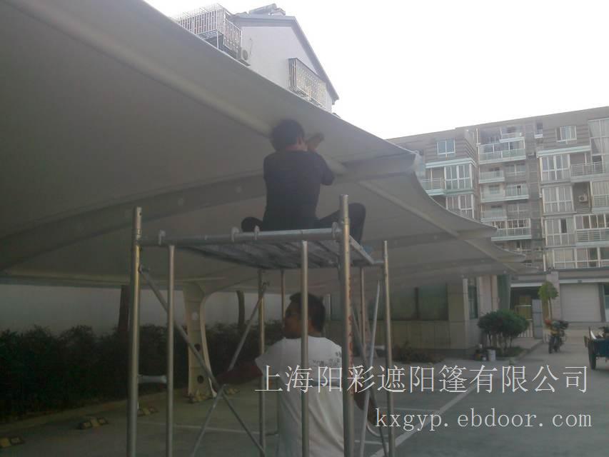 上海膜结构车棚安装定做厂家/上海专业膜结构棚安装