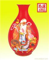 中国红瓷花瓶 茶具 笔筒 