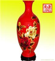 上海中国红瓷花瓶专卖 中国红瓷礼品 