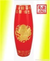 中国红瓷花瓶专卖 上海礼品瓷 