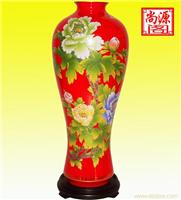 陶瓷花瓶专卖 中国红瓷花瓶上海专卖之观音瓶 