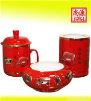 中国红瓷专卖 陶瓷办公用品 上海陶瓷礼品 