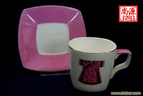 上海咖啡杯碟专卖 陶瓷广告杯碟制作 杯碟批发�