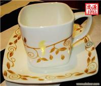 制作陶瓷广告杯碟 咖啡杯碟上海专卖 陶瓷杯碟批发