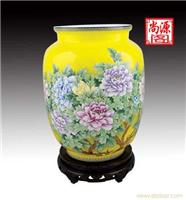 帝王黄花瓶上海专卖 收藏陶瓷花瓶 陶瓷工艺品 