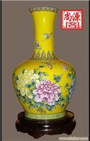上海陶瓷花瓶专卖 帝王黄瓷工艺品 花瓶专业制作 帝王黄陶瓷瓶礼品 