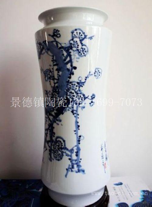 上海景德镇陶瓷专卖店-浦东景德镇陶瓷刻字花瓶