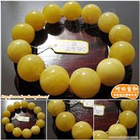 琥珀皇朝 琥珀蜜蜡 上海琥珀蜜蜡 帝王级鸡蛋黄蜜蜡手珠2 