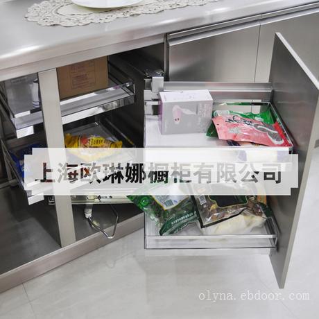 定制上海欧琳娜全不锈钢整体橱柜 定做304不锈钢厨房家具NO.19