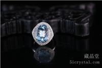<海之精灵>    至美海蓝宝白金戒