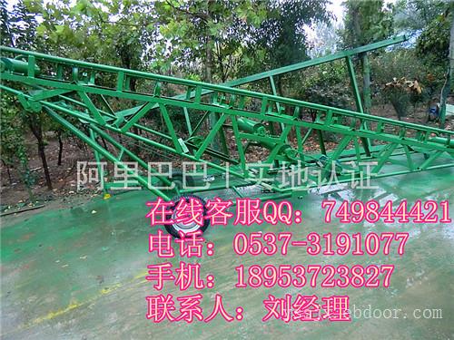 大型裙边皮带机，小麦爬坡送料输送机，轻型小方管输送带
