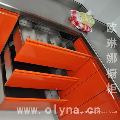 门板烤漆全不锈钢橱柜定做 上海欧琳娜公司定制纯不锈钢整体橱柜