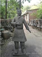 陶制的兵马俑摆件 陕西将军俑出口 西安饭店开业秦俑摆件