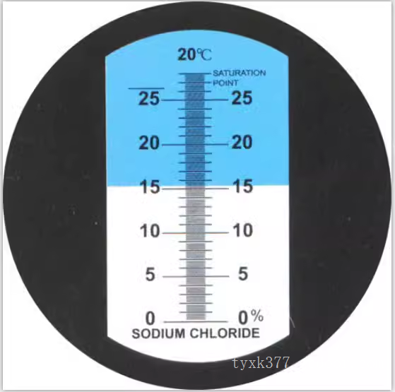 光学盐度计海水鱼缸养殖盐度表比重计食品咸度计卤水测盐器测试表