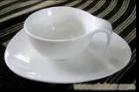 订做陶瓷咖啡杯碟、全白色强化瓷杯碟�