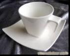 供应全白色款式独特的陶瓷咖啡杯碟强化瓷杯碟 