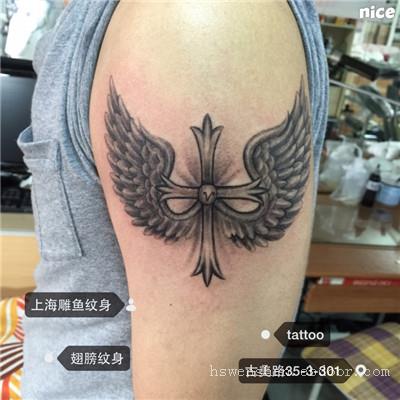 翅膀纹身_上海纹身设计
