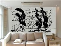 上海沙发背景墙壁画 