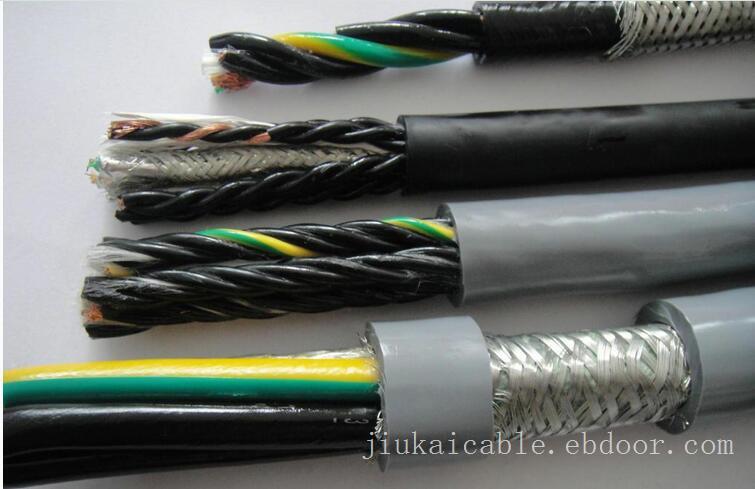 PUR高度柔性铜网屏蔽拖链电缆-1
