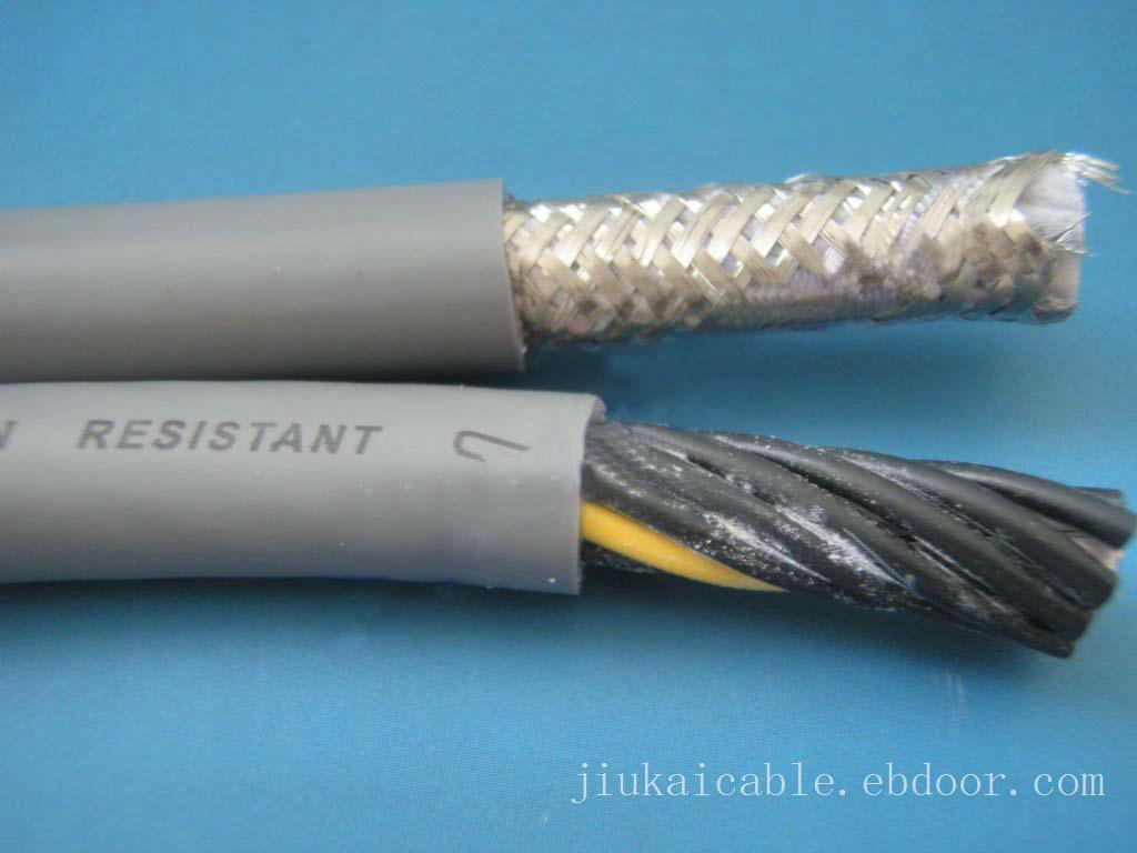 PUR高度柔性铜网屏蔽拖链电缆-2