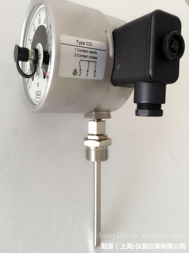 wdxn-415  全钢电接点滑动螺纹双金属温度计 0-10°