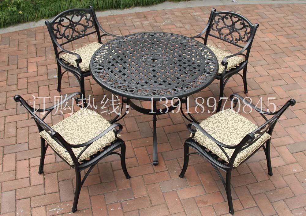 户外家具组合阳台三件套铁艺铸铝桌椅五件套庭院室外花园露台桌椅