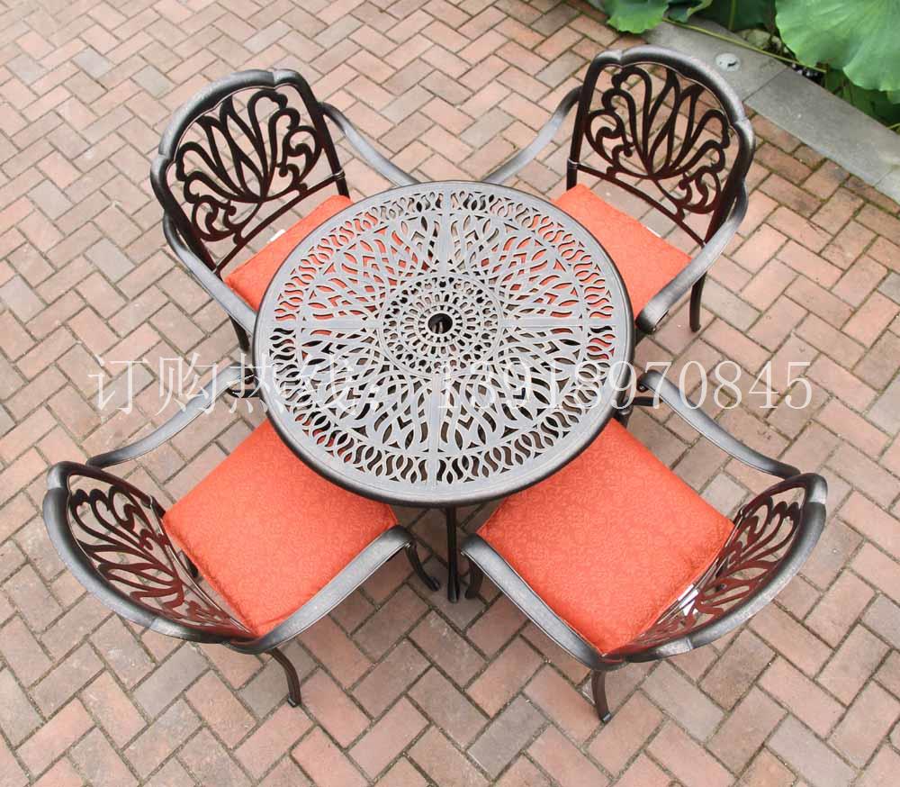 铸铝桌椅阳台休闲桌椅组合庭院露台桌椅家具欧式铁艺户外桌椅
