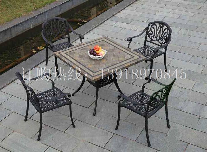 户外桌椅家具户外桌椅阳台铸铝桌椅花园桌椅铸铝室外桌椅铁艺套件